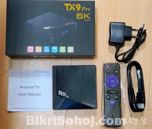 Android TV Box [ Tanix TX9 Pro ] 8GB Ram 128 GB Rom